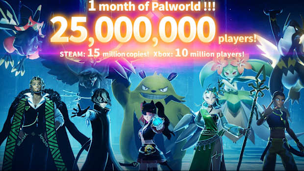 Developer Pocketpair celebrates surpassing 25 million players in their hit game Palworld.